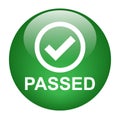 Passed tick button transparent Royalty Free Stock Photo