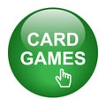 card games icon button on white Royalty Free Stock Photo