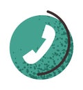 Green button to accept call Royalty Free Stock Photo