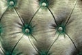 Green buttoned leather pattern Royalty Free Stock Photo