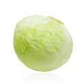 Green cabbage isolated on white background