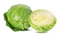 Green cabbage isolated on white