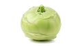 A green cabbage on a white background (ai generated) Royalty Free Stock Photo