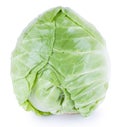 Green cabbage on a white background