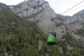 Green cable car - aerial view