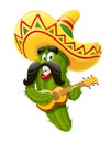 Green cactus. Character for Cinco de Mayo Royalty Free Stock Photo