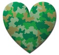 Green Camouflage Heart