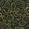 Green camouflage pattern with abstract wavy lines Royalty Free Stock Photo