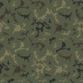 Green Camouflage pattern background. Classic army clothing style. Forest masking camo for hunting. Royalty Free Stock Photo