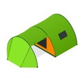 Green Camping Tent. Vector