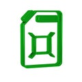 Green Canister for gasoline icon isolated on transparent background. Diesel gas icon.