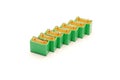 Green capacitors Royalty Free Stock Photo