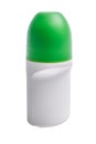 A green-capped white deodorant stick isolated on a white background Royalty Free Stock Photo