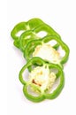 Green capsicum rings