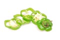 Green capsicum rings Royalty Free Stock Photo