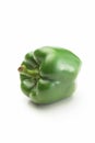 Green capsicum or sweet pepper on white background Royalty Free Stock Photo