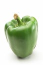 Green capsicum or sweet pepper on white background Royalty Free Stock Photo