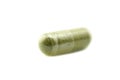 Green capsule pill
