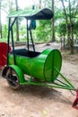 Green car cart ready to use for traveling around park Royalty Free Stock Photo