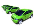 Green Car sharing concept concept