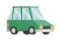 Green car vector illustration.