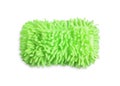 Green car wash mitt isolated on white, top view Royalty Free Stock Photo