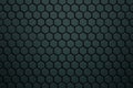 Green carbon fiber hexagon pattern. Royalty Free Stock Photo
