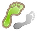 Green carbon foot print Royalty Free Stock Photo