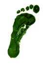 Green carbon footprint Royalty Free Stock Photo