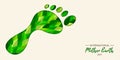 Green carbon footprint concept for Earth Day Royalty Free Stock Photo