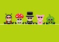 Green Card Ladybug Fly Agaric Chimney Sweep Pig And Cloverleaf Sunglasses