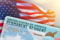 Green Card US Permanent resident card USA. Electronic Diversity Visa Lottery DV-2022 DV Lottery Results. United States of America.