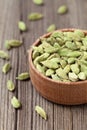 Green cardamom ayurveda asian aroma spice in a Royalty Free Stock Photo