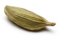 Green cardamom pod on white background Royalty Free Stock Photo