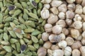 Green Cardamon and Round Siamese Cardamom Royalty Free Stock Photo