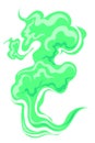 Green cartoon smoke. Stinky fart. Smelly gas