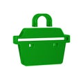 Green Case or box container for wobbler and gear fishing equipment icon isolated on transparent background. Fishing Royalty Free Stock Photo