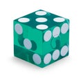 Green Casino Dice Royalty Free Stock Photo