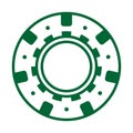 Fun green casino poker chip