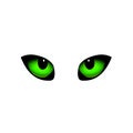 Green cat eye vector illustration Royalty Free Stock Photo