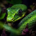 Green Cat eyed Snake of Central and South America Royalty Free Stock Photo