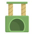 Green cat post icon cartoon vector. Pet toy Royalty Free Stock Photo