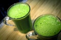 Green celery juice detoxifying drink Royalty Free Stock Photo