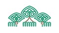Green Celtic Knot Archway Decorative Pattern Art, vector design Generative AI Royalty Free Stock Photo