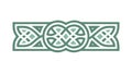 Green Celtic Knot Band, Classic Decorative Border, vector design Generative AI Royalty Free Stock Photo