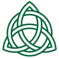 Green celtic knot icon