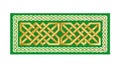 Green Celtic Knot Pattern, Intertwined Design Element, vector design Generative AI Royalty Free Stock Photo