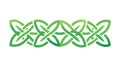 Green Celtic Knot Pattern: Traditional Irish Intertwined Decoration, vector design Generative AI Royalty Free Stock Photo
