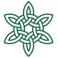 Green celtic knot vector