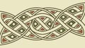 Green Celtic Knotwork Border, Ornate Pattern, vector design Generative AI Royalty Free Stock Photo